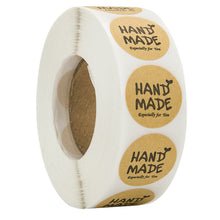 Load image into Gallery viewer, Hand Made Especially For You Stickers 1 Inch Round Total 500 Adhesive Labels Per Roll
